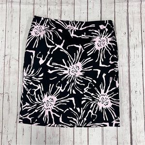 Women’s Black & Pink Pencil Straight Dress Skirt Size 12 Elliott Lauren
